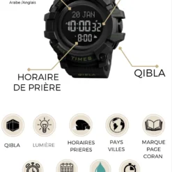 montre musulman priere qibla