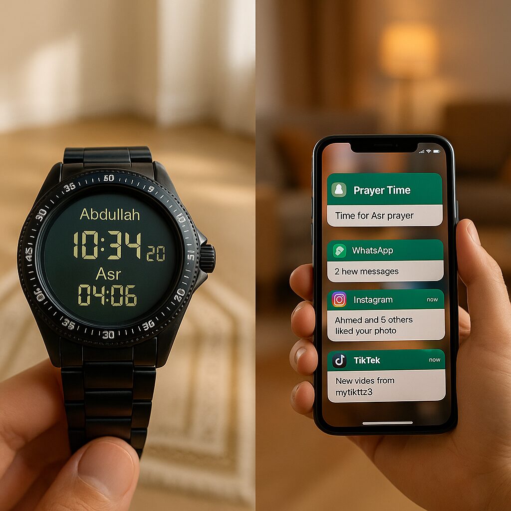 montre adhan ou application mobile